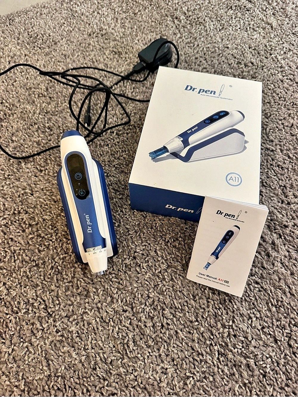 Dr. Pen A11 Microneedling Pen Blue & White NWT